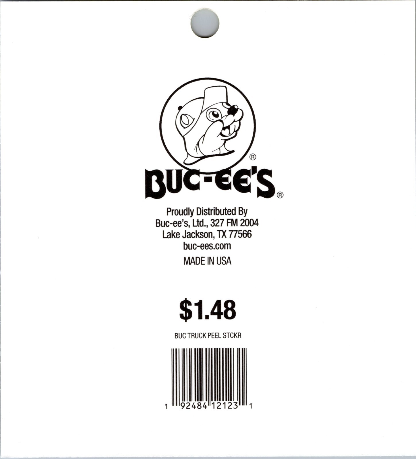 Buc-ees Travel Center- Red Truck with Beaver Logo- 4×4 inch sticker – New Design
