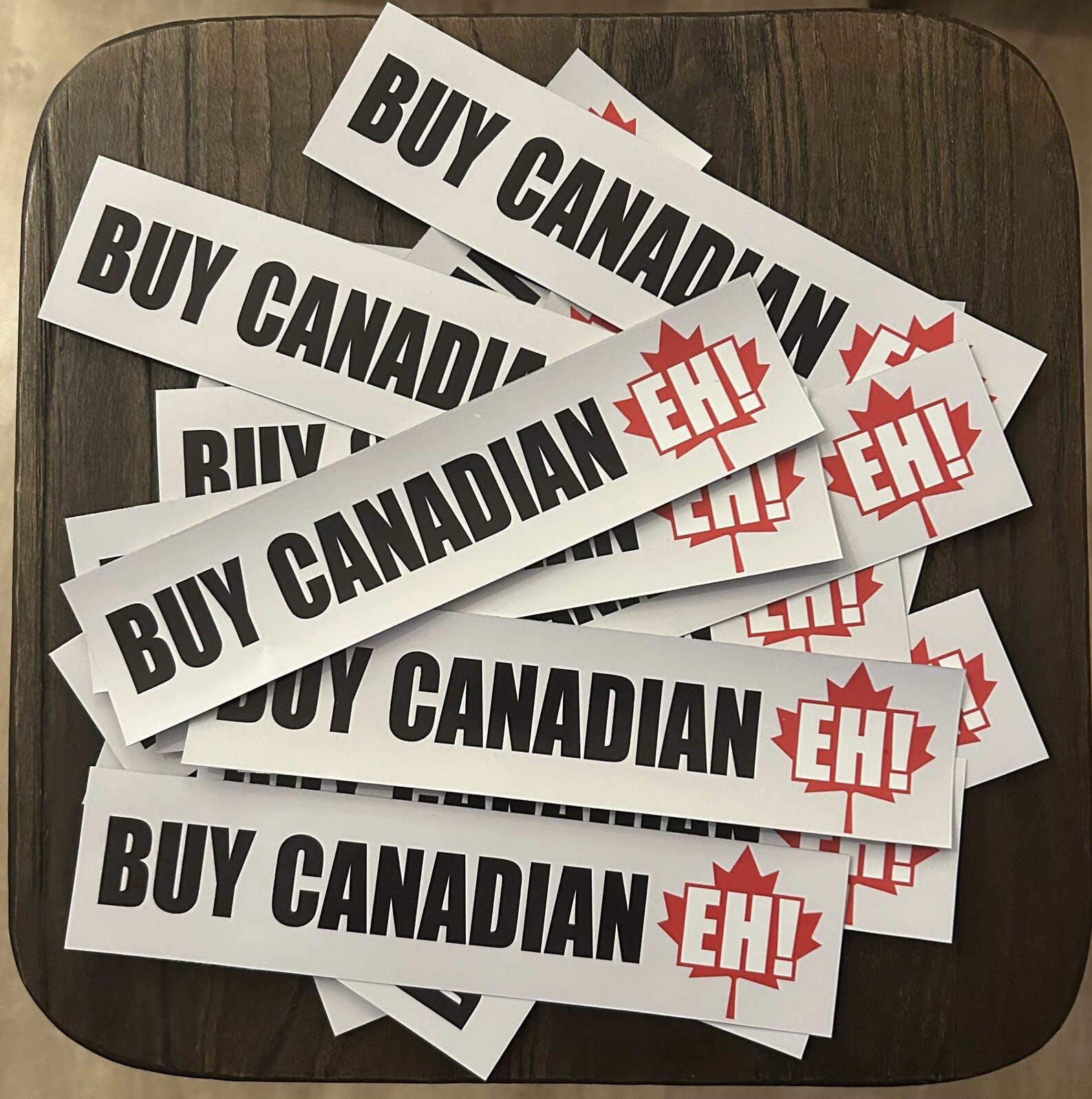 3 Pack. Buy Canadian Eh! Glossy Vinyl Decal 8.5 in 2 in Bumper Sticker