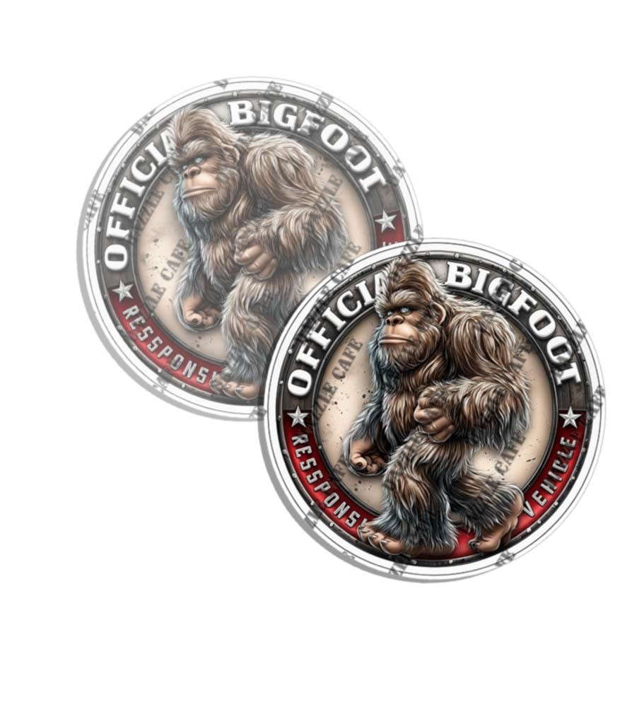 Official Bigfoot Response Vehicle Sticker Vinyl Funny Decal Made in USA 2PK