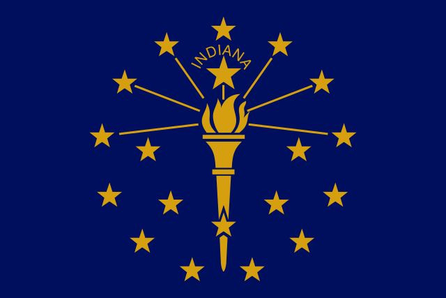 Indiana Flag Vinyl Decal / Sticker ** 5 Sizes **