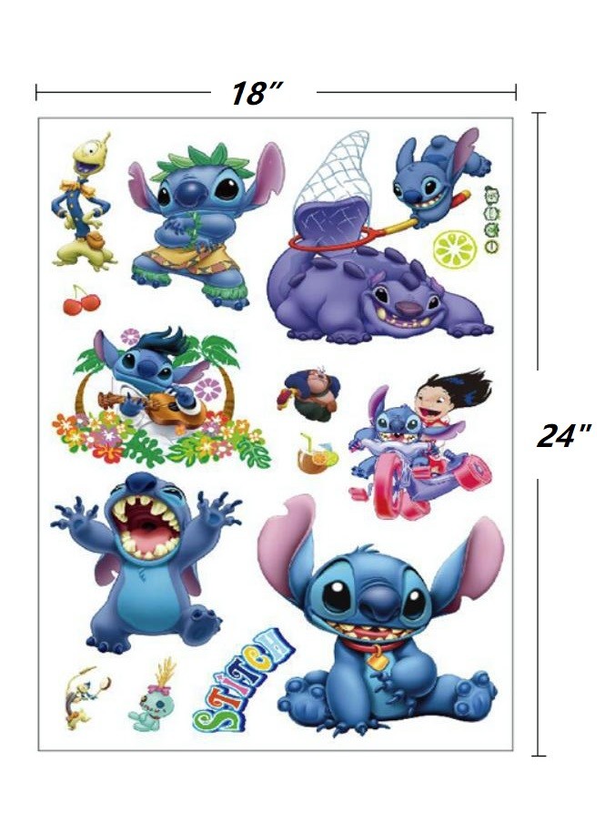 NEW Lilo & Stitch Removable Wall Stickers Decal Kids Nursing Room Home Decor USA
