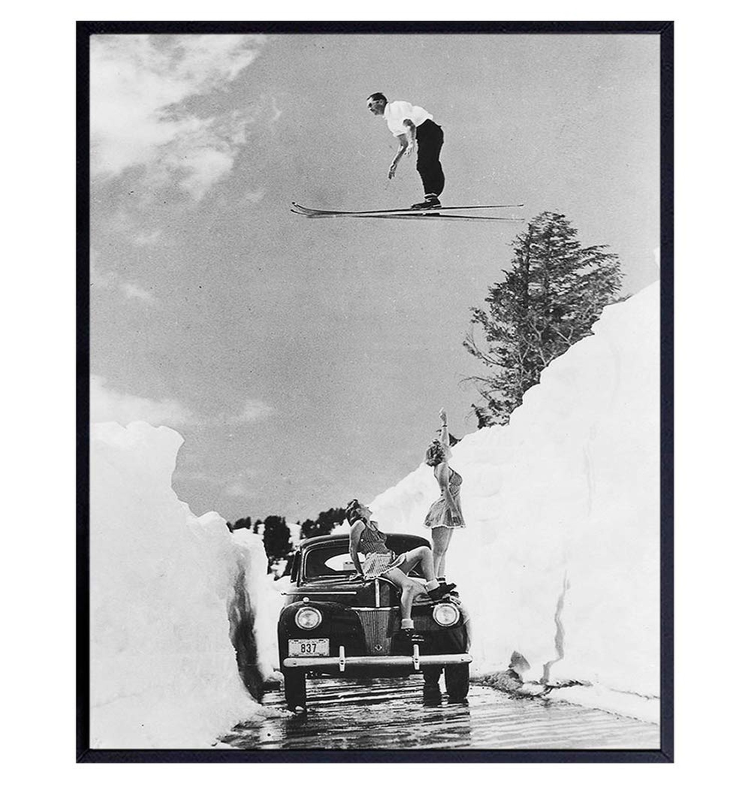 Ski Wall Decor – Vintage Pictures for Mountain House – Skiing – Ski House, Mo…