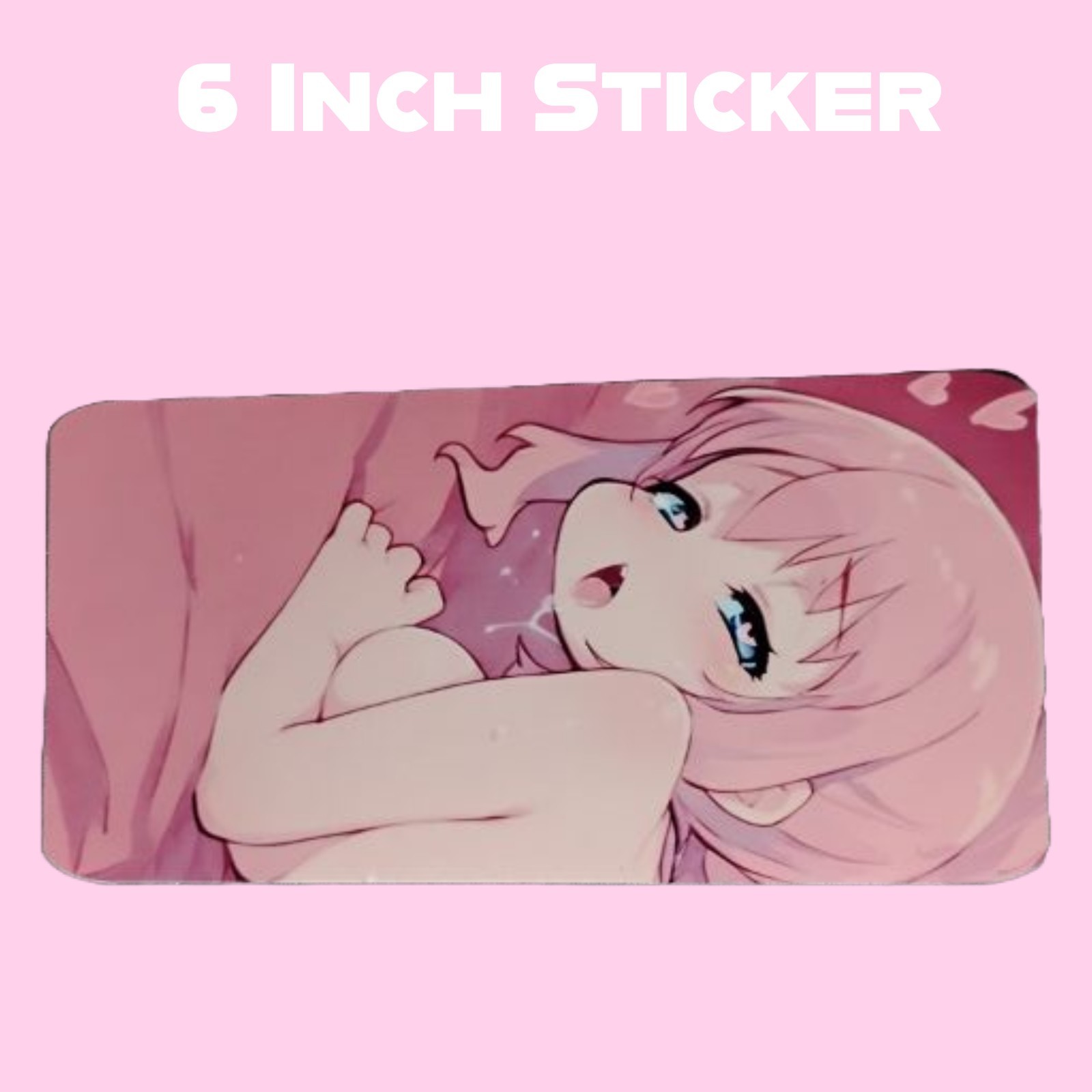 Anime Sexy Waifu Ahegao Glossy Vinyl Ecchi Lewd Decal 6 Inch Waterproof Sticker