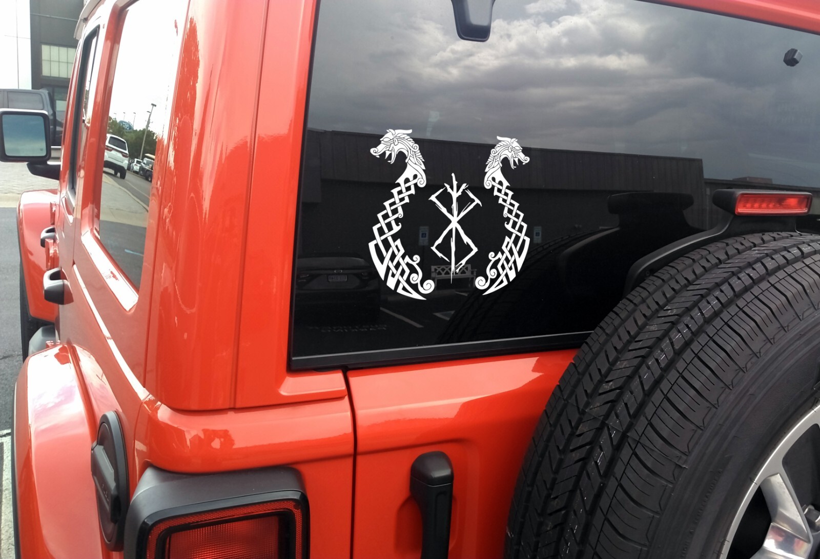 Viking Dragons Berserk V2 Vinyl Decals | Nordic Rune Mythology | Die Cut Sticker