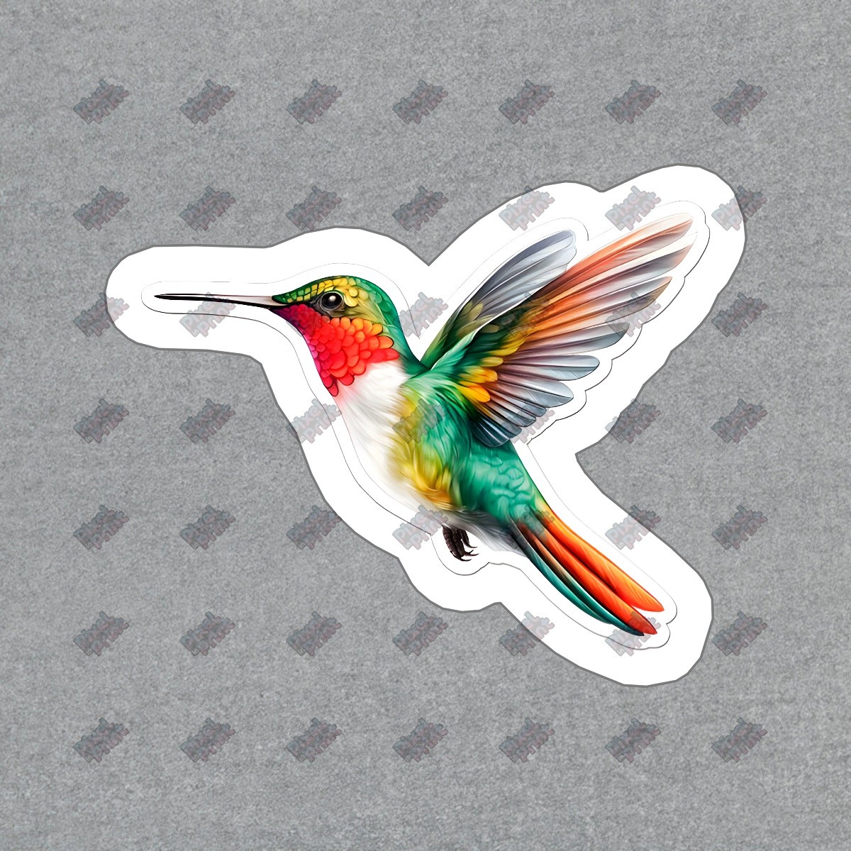 Colorful Hummingbird Vinyl Sticker Decal Perfect for Laptops, Water #646185