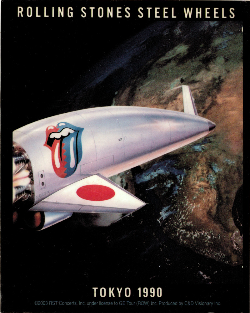 Sticker – Rolling Stones Steel Wheels Tokyo 1990 Airplane Rock Band Decal 15872