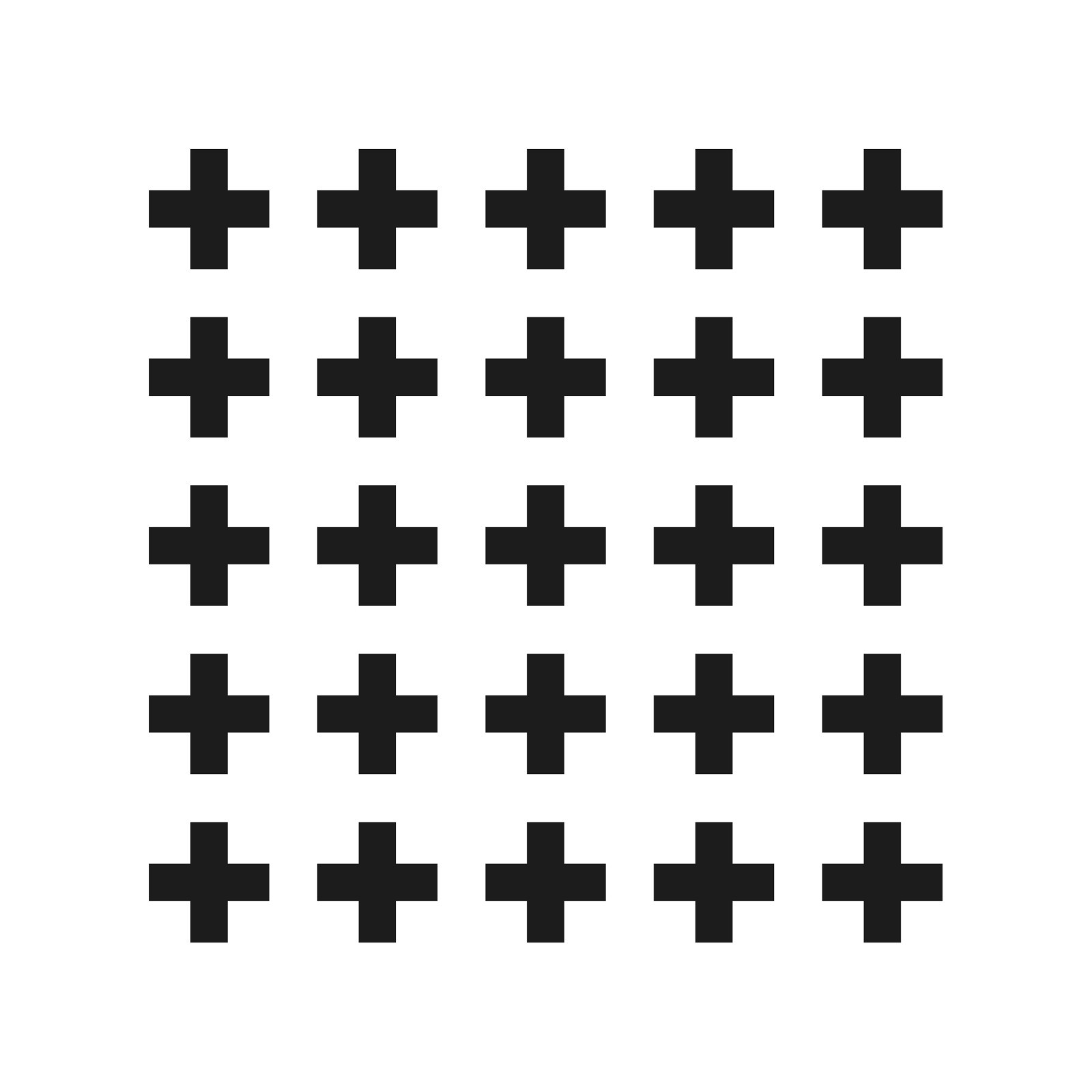 Tiny Red crosses decals Set of 25