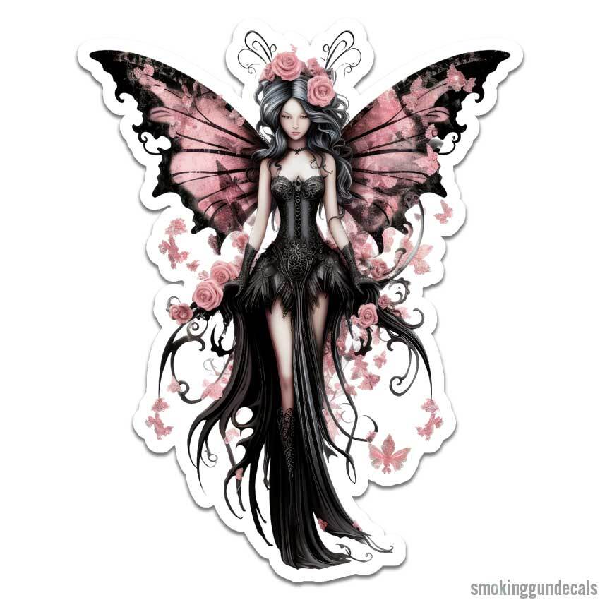 Fairy Butterfly Wings, Vinyl Decal Sticker, Indoor Outdoor, 3 Sizes, #12087