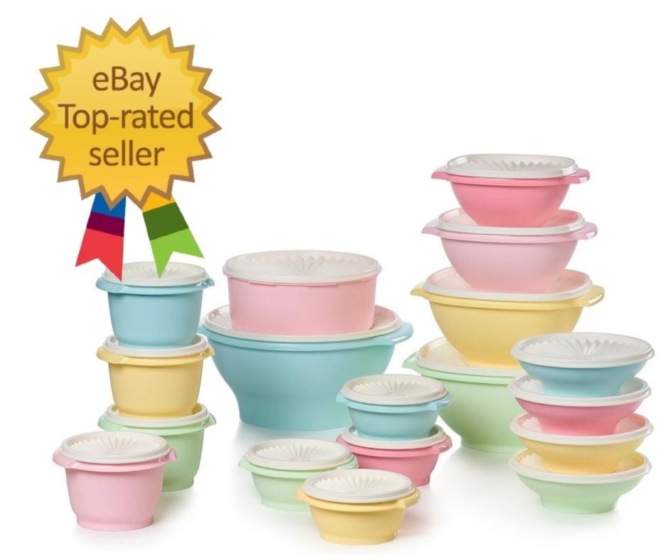 Tupperware Heritage Collection 36 Piece Food Small to Medium, Vintage Colors