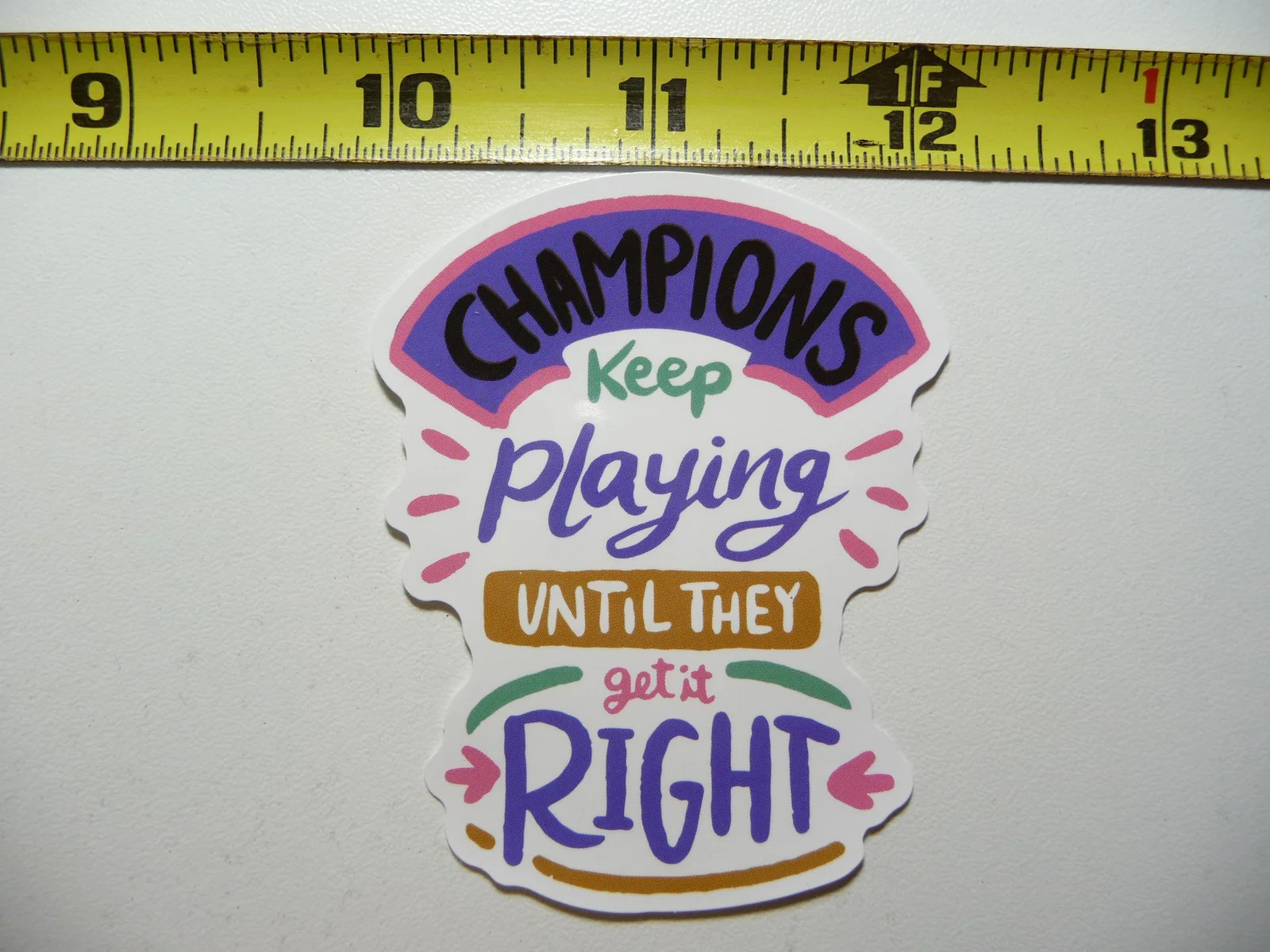 KEEP PLAYING GET RIGHT SMALL STICKER DECAL EXERCISE WEIGHTS WEIGHTLIFTING