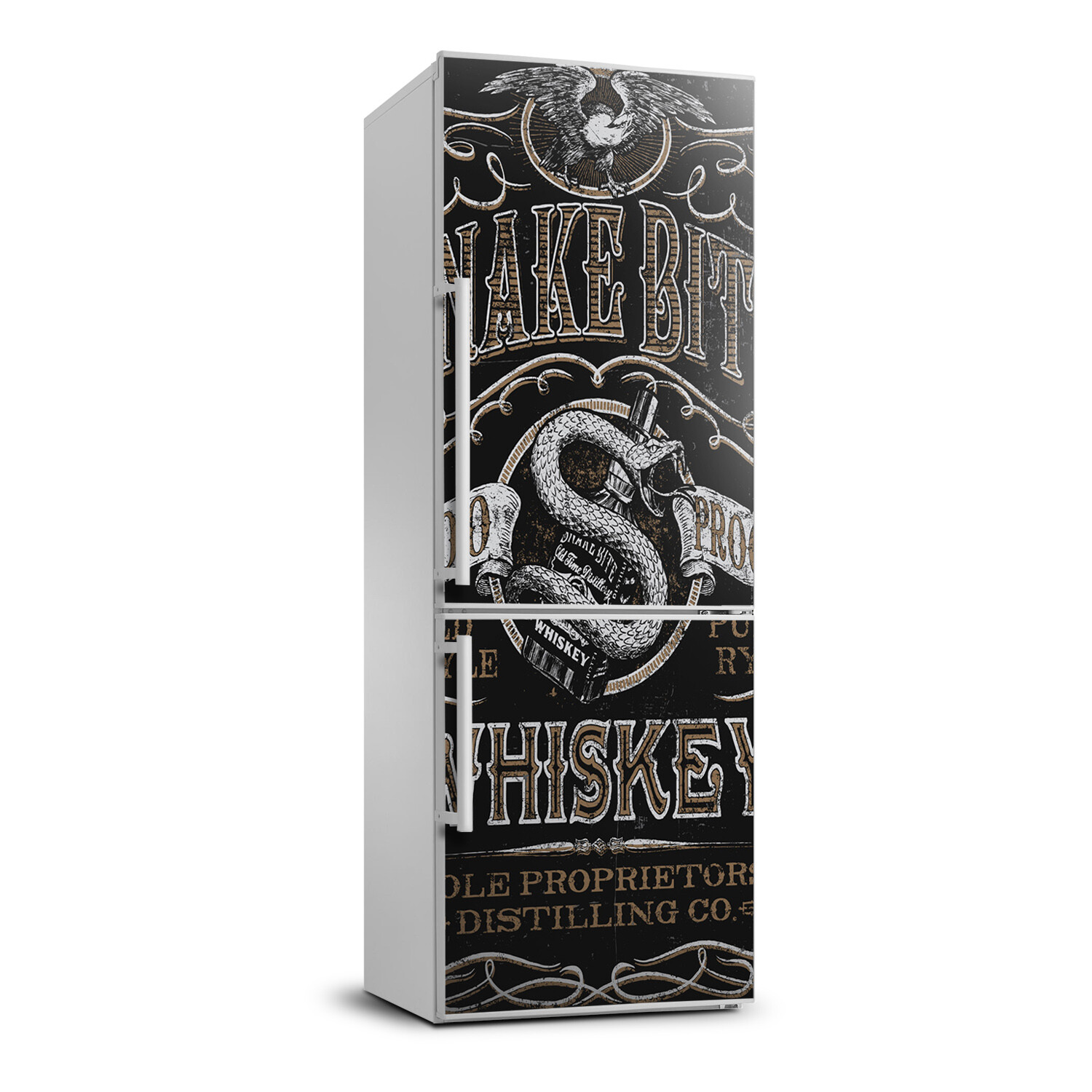 Magnet Sticker Refrigerator Wall wrap removable Peel & Stick Decal Whiskey