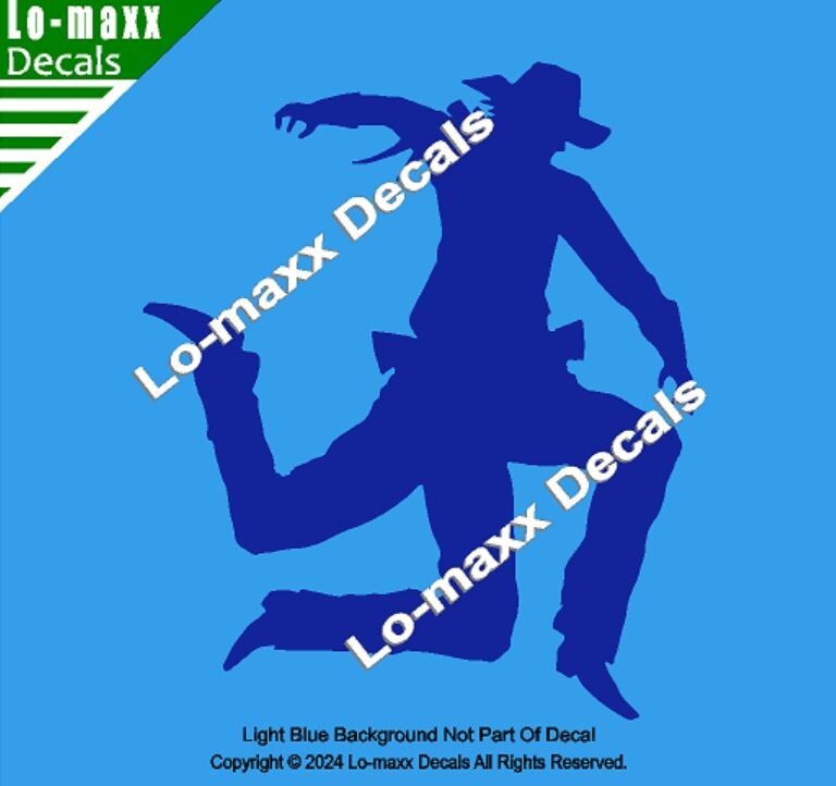 3 Legged Cowboy Western Whimsy Car Truck SUV Premium Quality Vinyl Decal