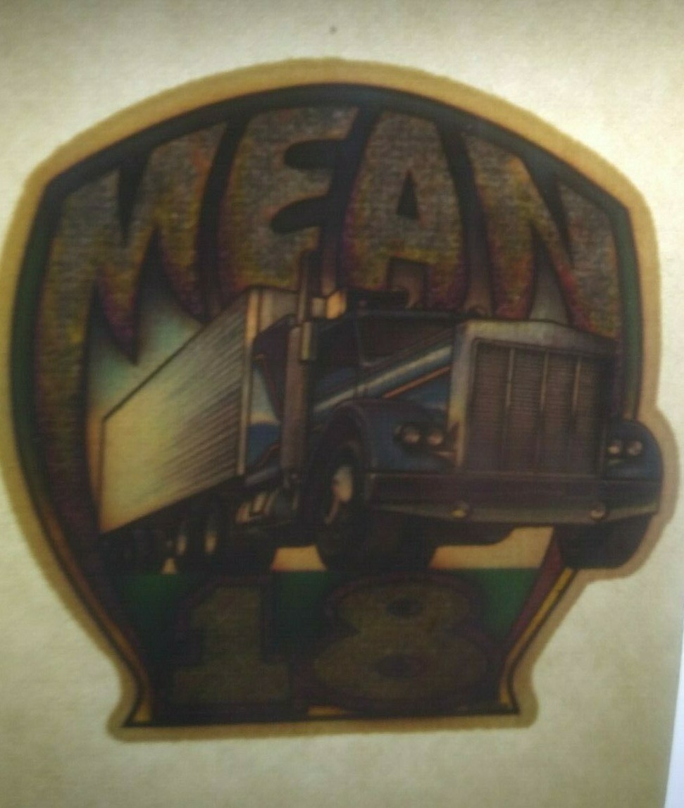 Big Rig Trucks Screamin Gleamin Glitter Iron-On Transfer Decal Donruss 1970s