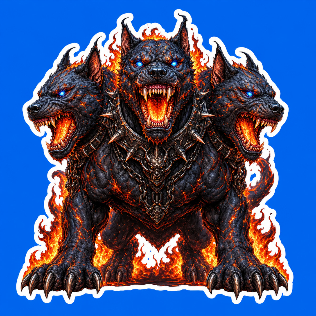 3 inch Cerberus Sticker Three Headed Hellhound Greek Mythology Vinyl Decal