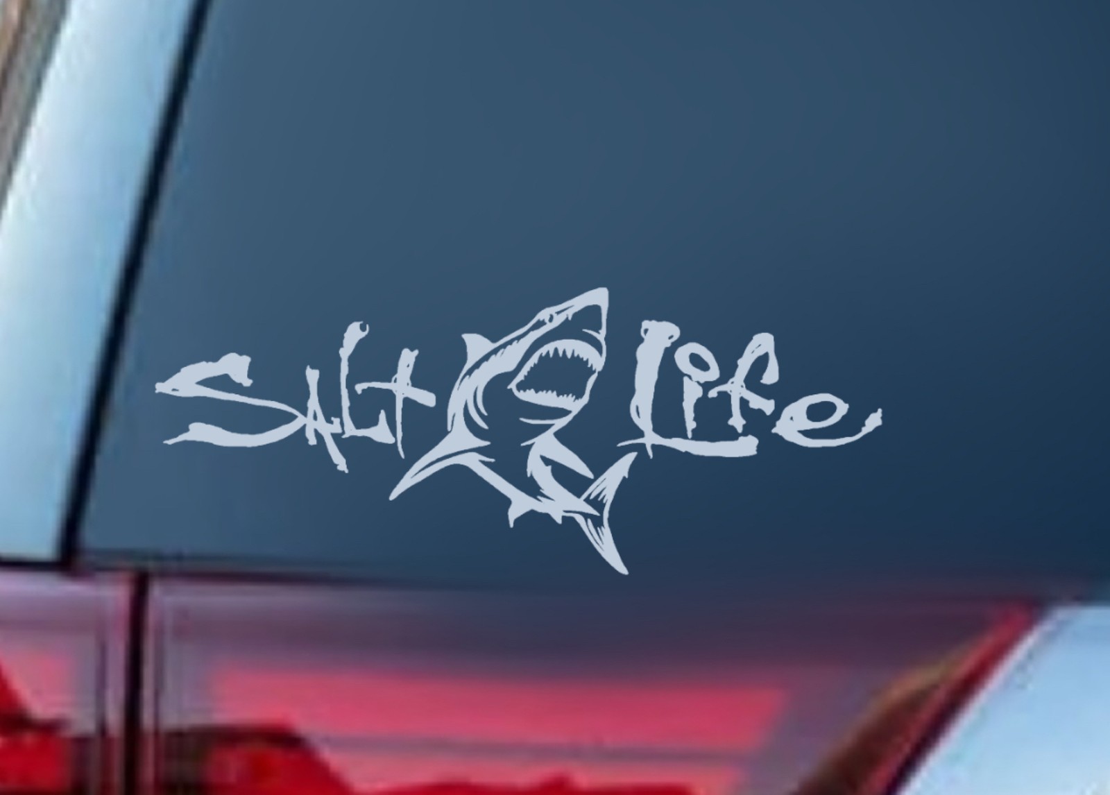 Salt Life Shark Decal Sticker Ocean Great White Car Truck SUV Window Vinyl