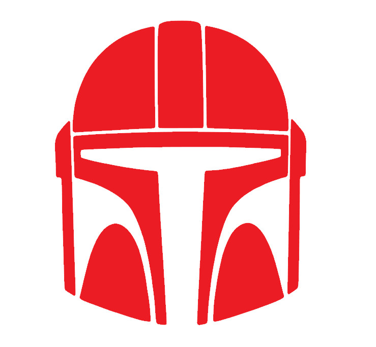 MANDALORIAN MANDO'S HELMET STAR WARS Decal Stickers for Cars, Windows, Laptops