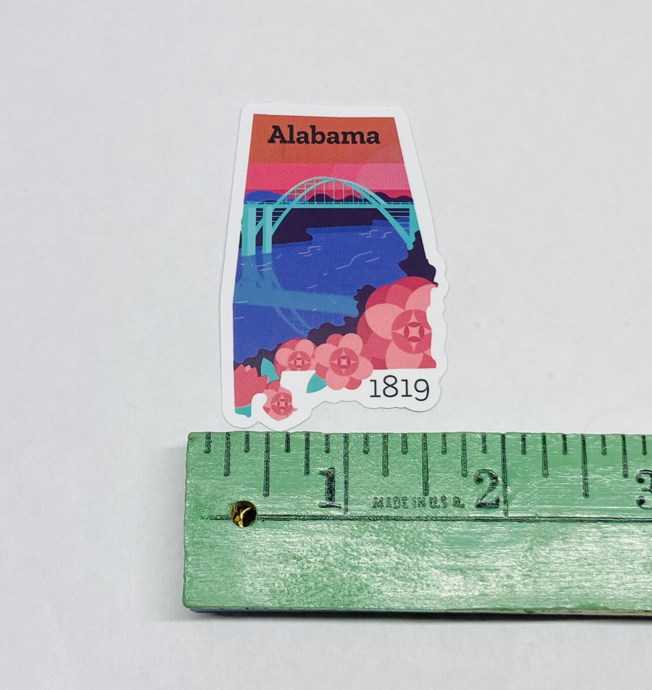 Alabama State 1819 Sticker Decal Vinyl USA Travel Souvenirs Journal Tc6