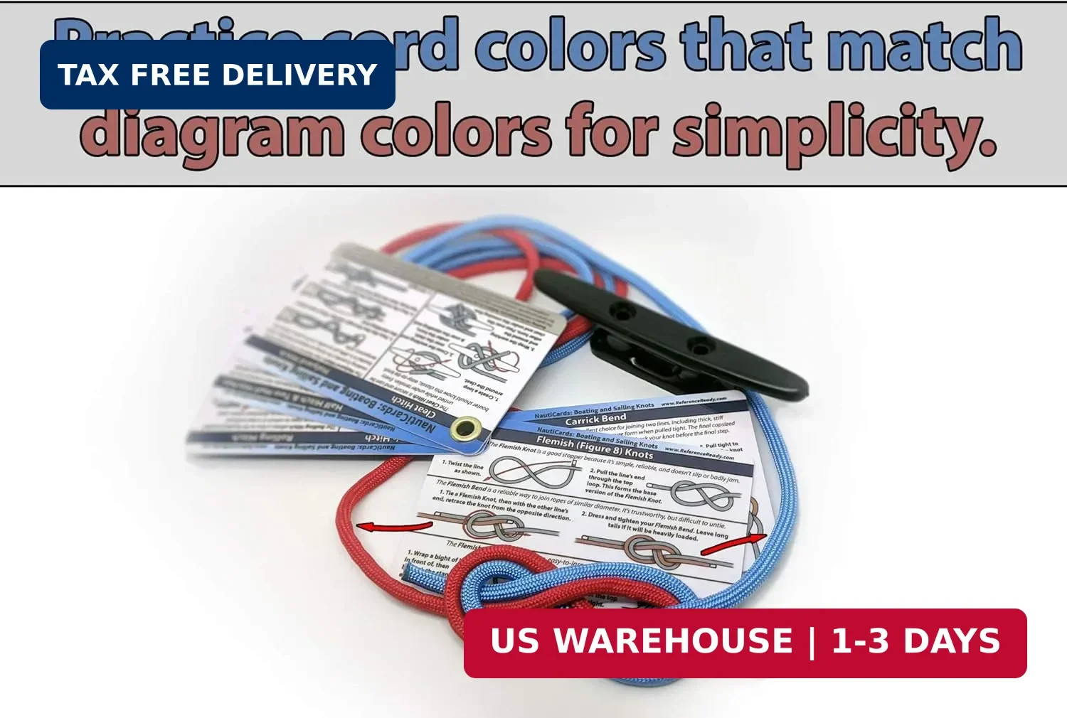 ReferenceReady Nautical Knot Tying Kit for Boaters and Sailors