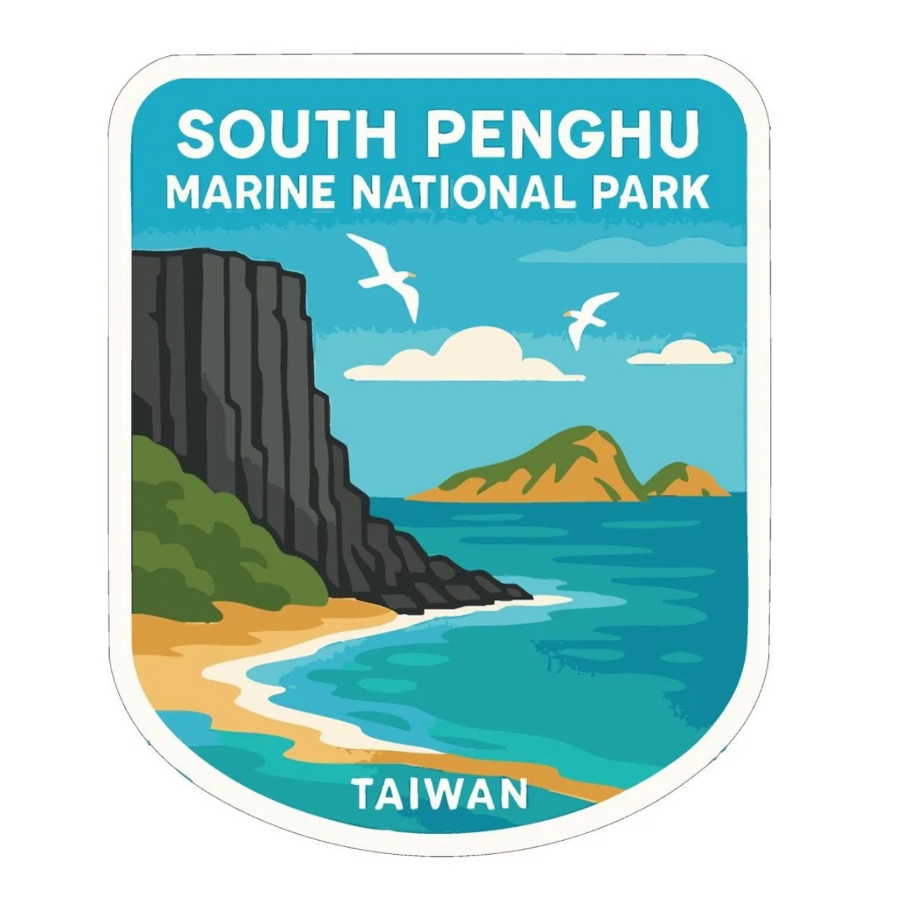 South Penghu Marine Taiwan Iron On Heat Transfer Vinyl HTV World National Parks