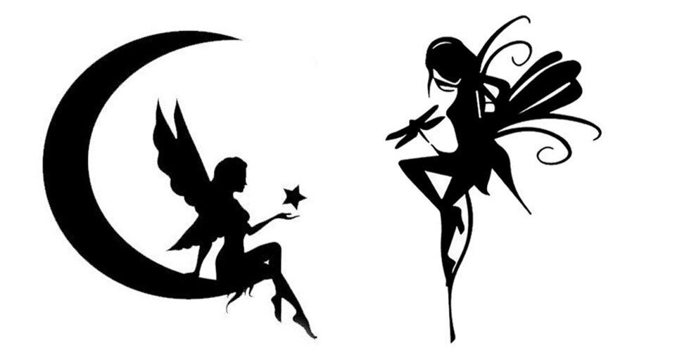 4 Pack Fairy Pixie Vinyl Decal Car Window Tumbler Laptop Tablet Notebook Wall