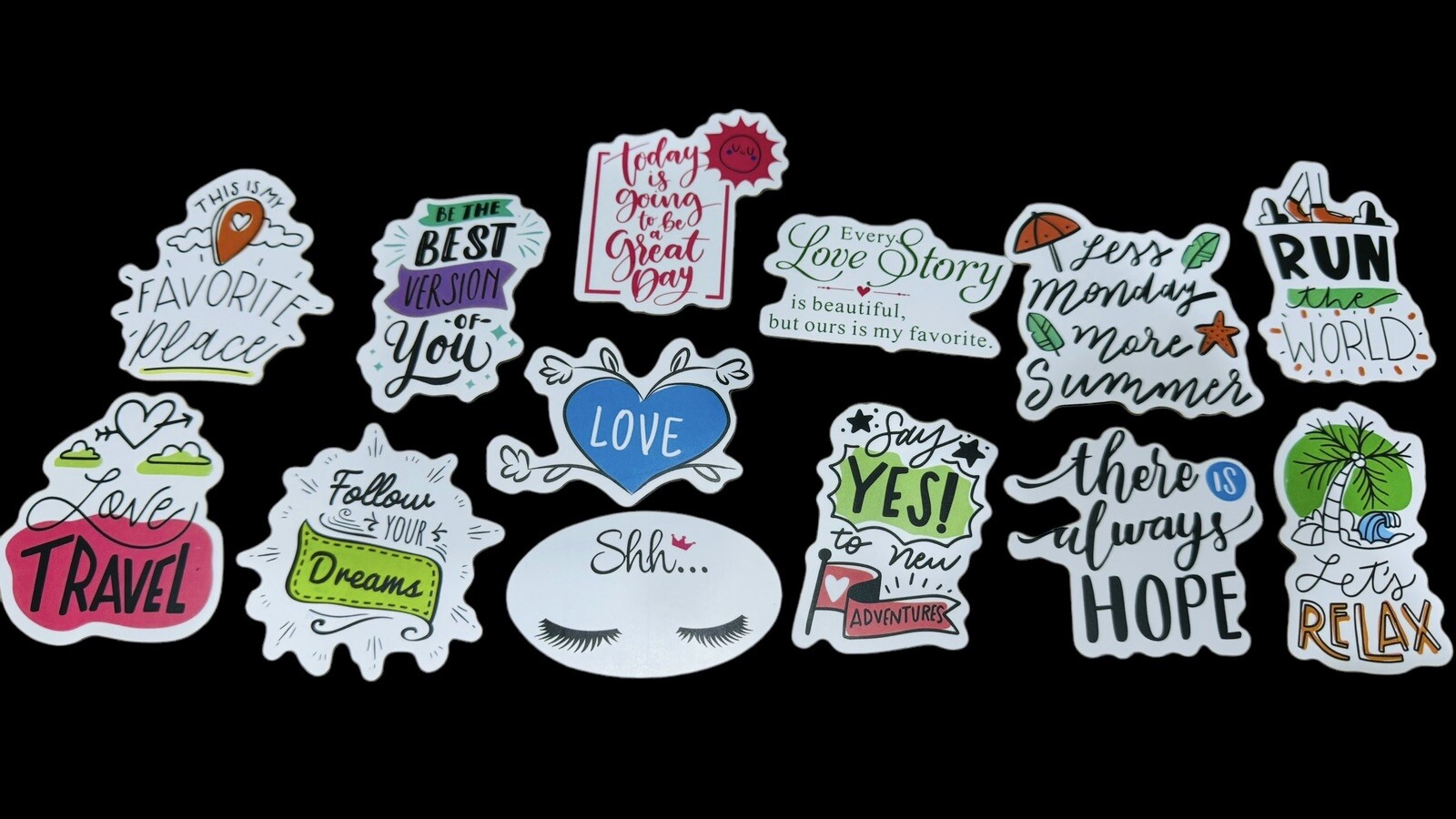 Buy 1, Get 1 Free Motivational / Inspiring Stickers – 50 Total Stickers Included