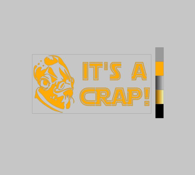 4"x8" It's a Crap!- Star Wars Vinyl bathroom toilet Decal Sticker Admiral Ackbar