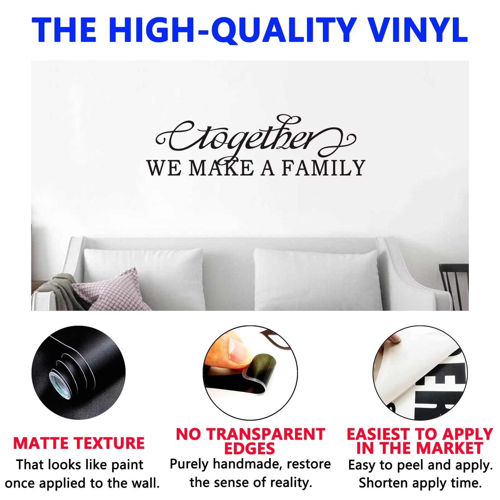 Family Wall Art, Family Wall Stickers, (Easy to Apply), Vinyl Wall Decor Art …