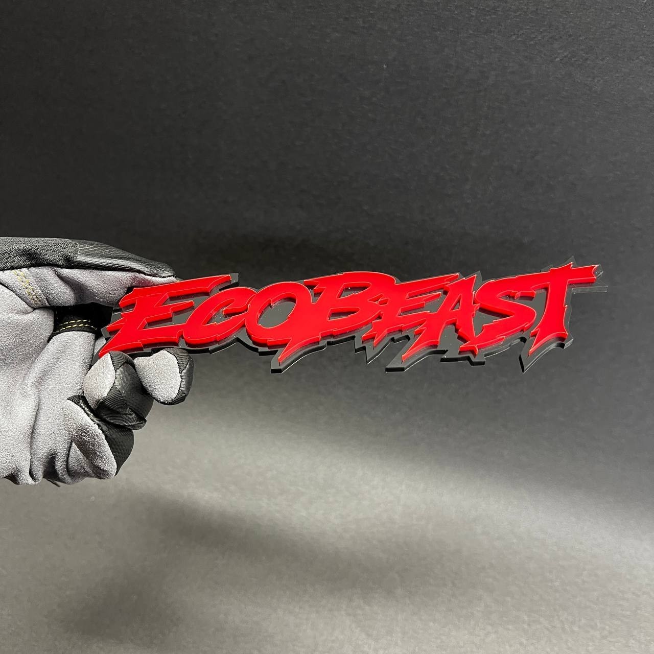 1PC ECO BEAST Custom 3D Text Car Badge Fender Emblem Tailgate Toolbox Decal
