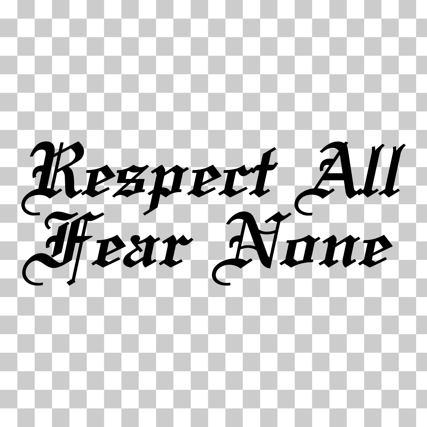 Respect All Fear None Custom Sticker Decal Car Truck Window Computer