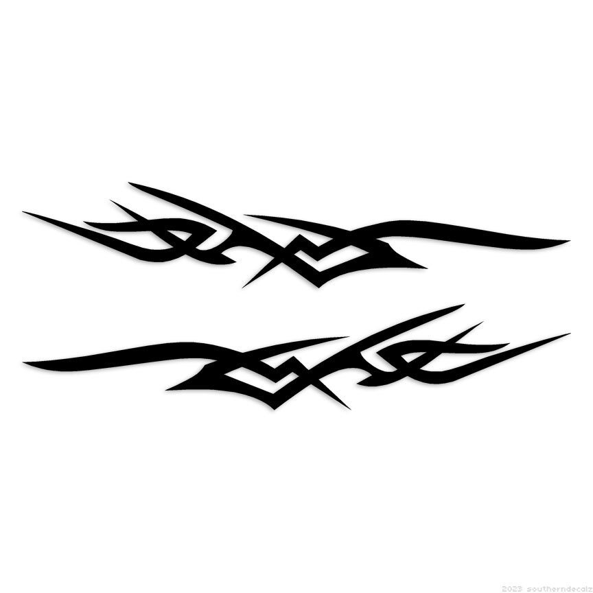 Pair Tribal Pinstripes – Decal Sticker – Multiple Colors & Sizes – ebn7471