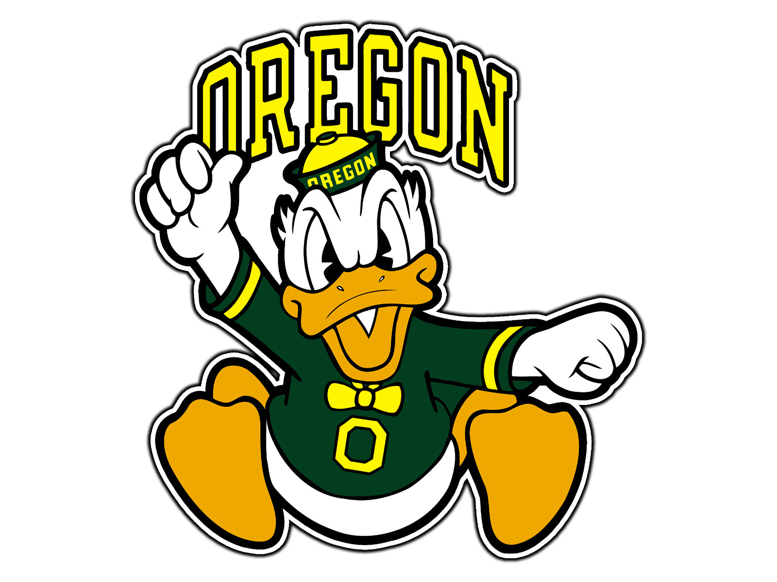 #0398 Oregon Ducks Logo #5 Waterproof Vinyl Sticker Decal Die-Cut