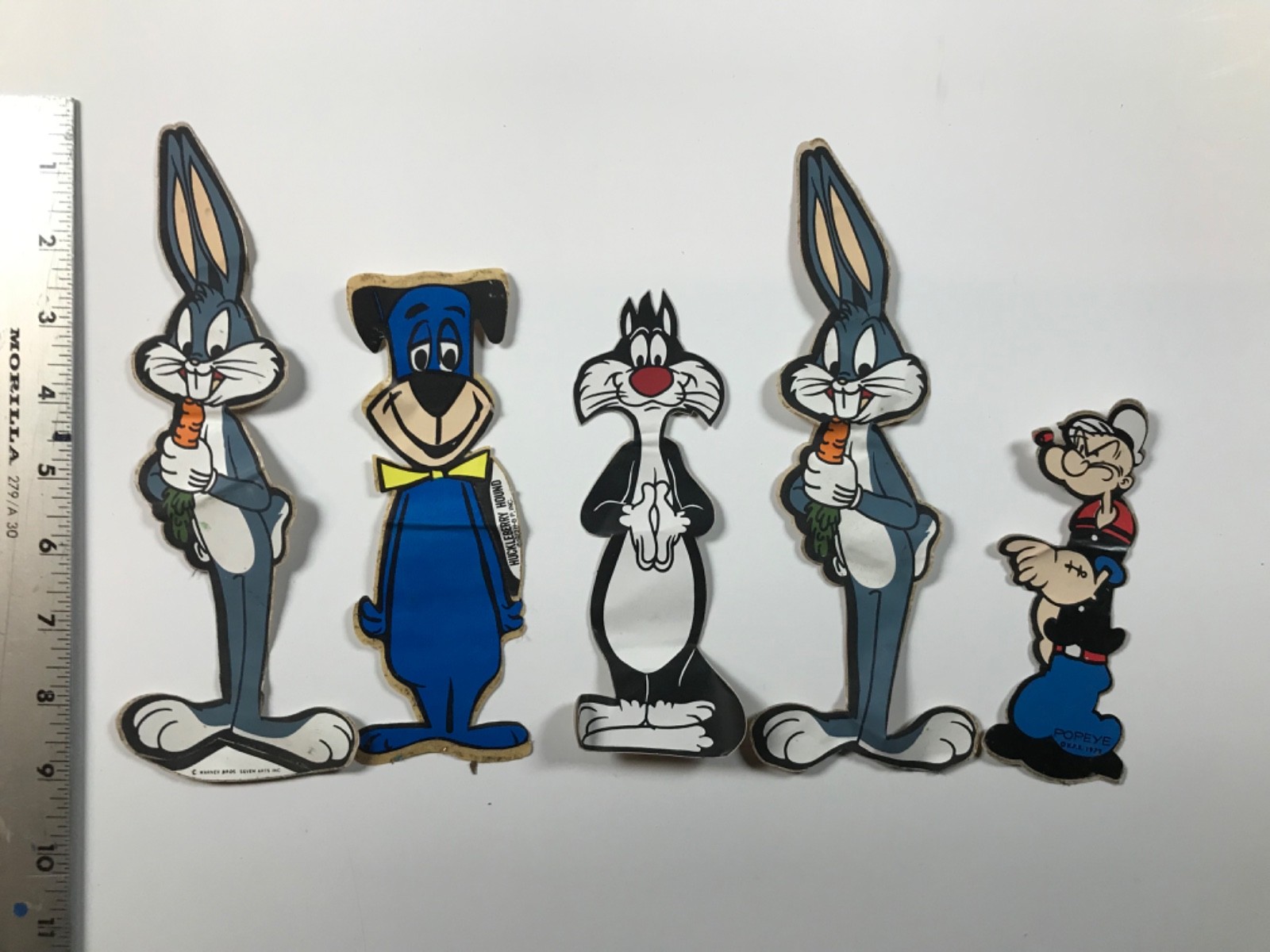 Classic Cartoons Vinyl Stickers 5 retro animation 1970’s Vintage 8”