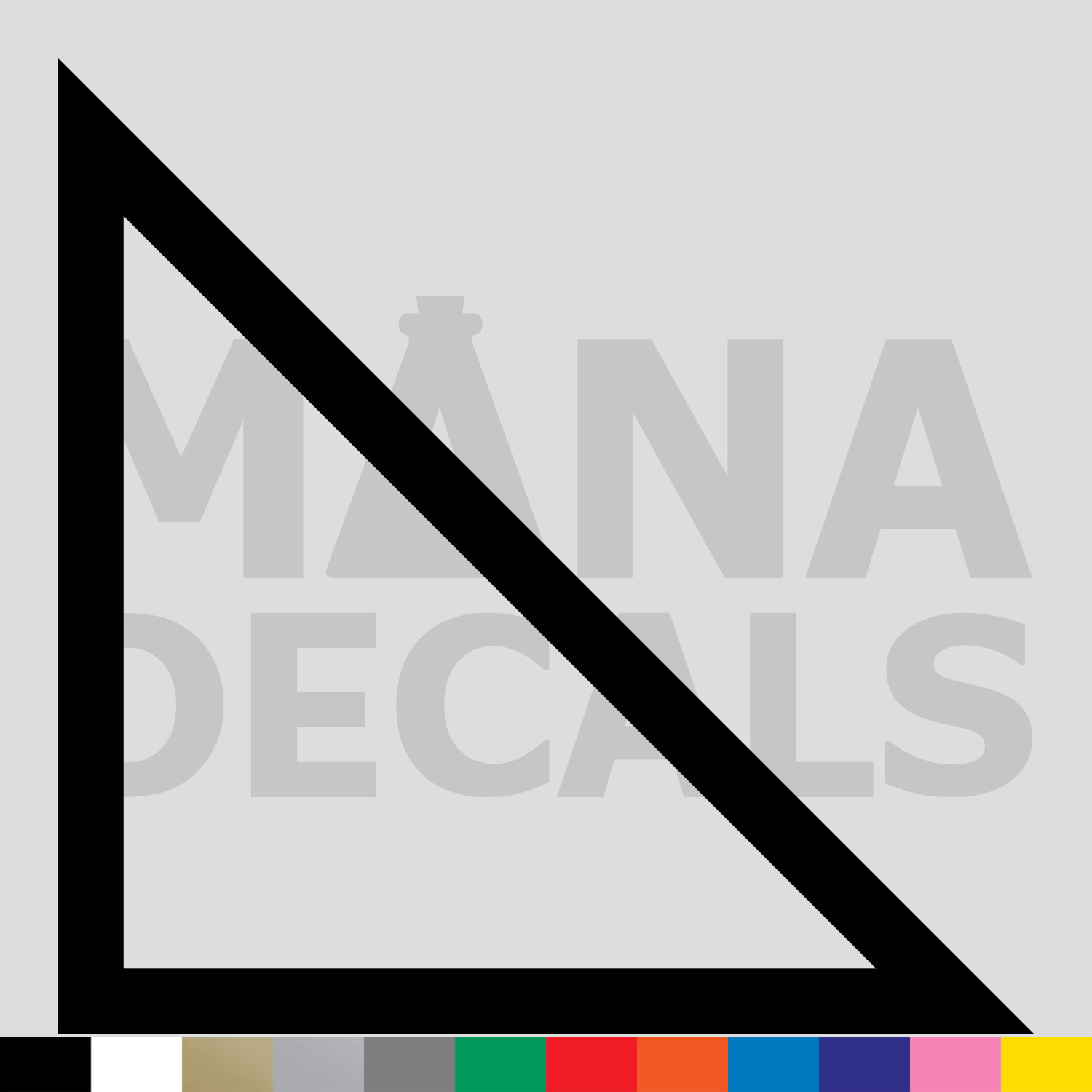 Right Angle Triangle Outline Vinyl Die Cut Decal Sticker – Shape