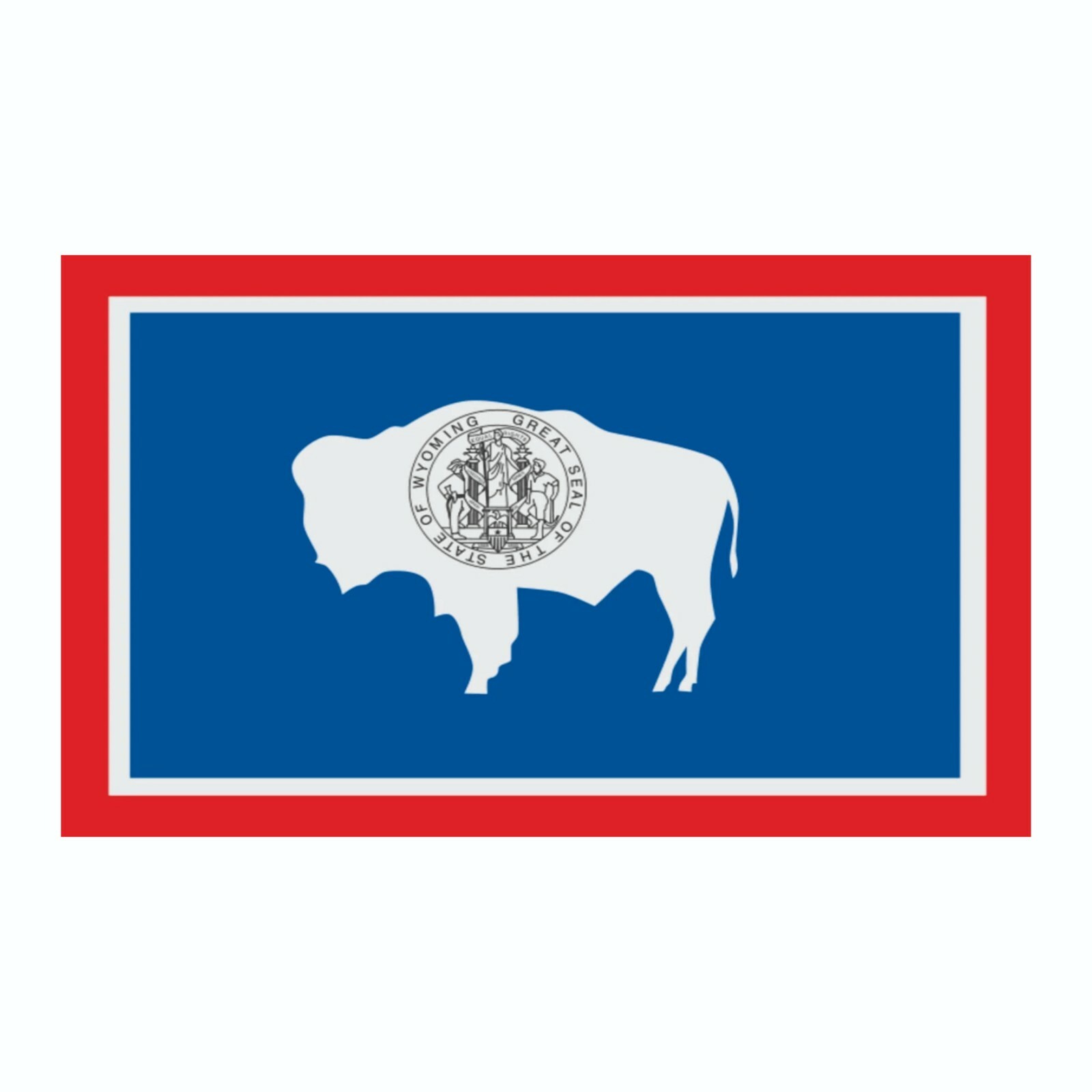 Wyoming State Flag Sticker, Decal, Bumper Sticker Vacation Sticker 3" x 5"