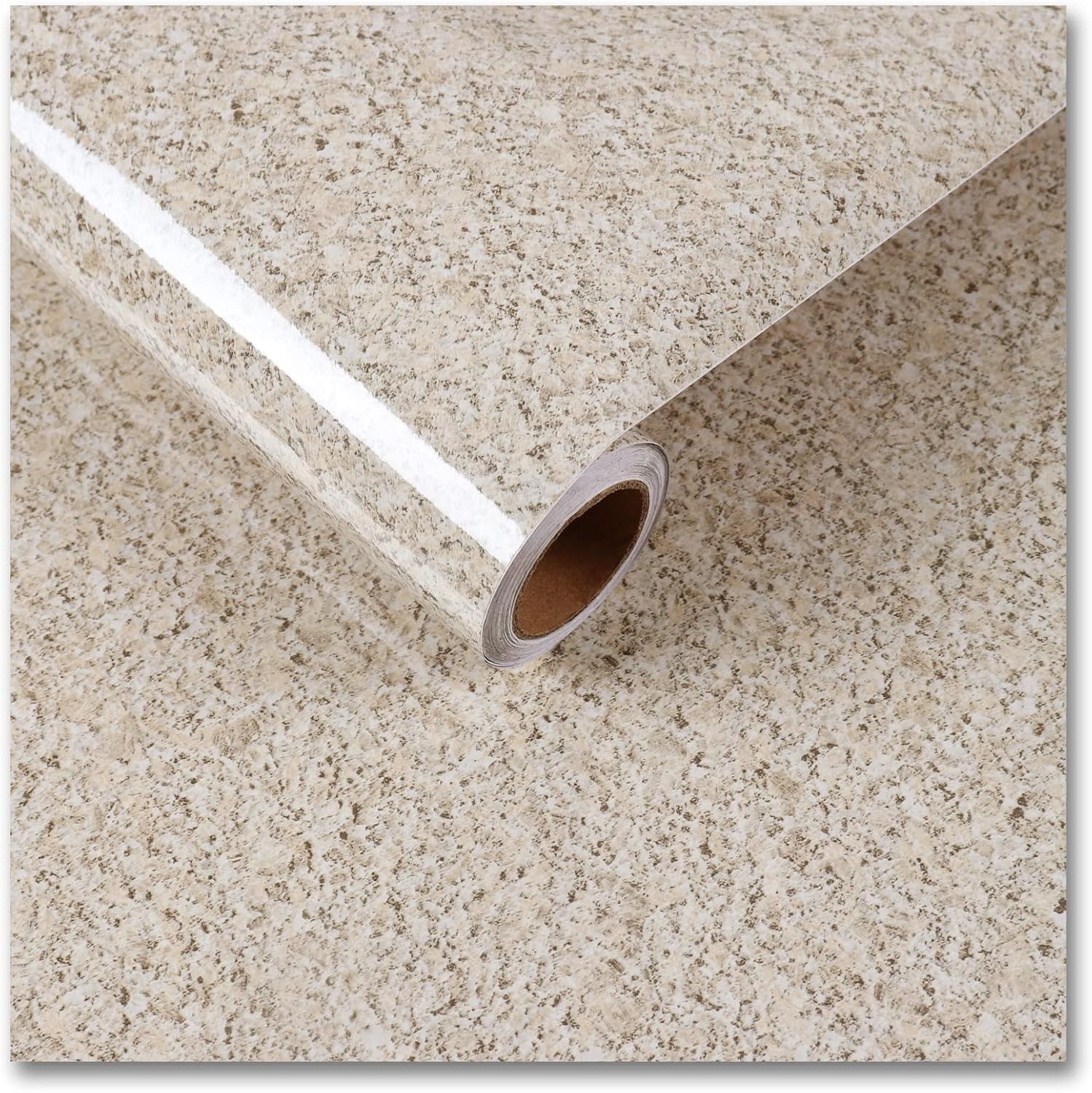 CRE8TIVE Light Brown Granite Contact Paper for Countertops Waterproof Granite…