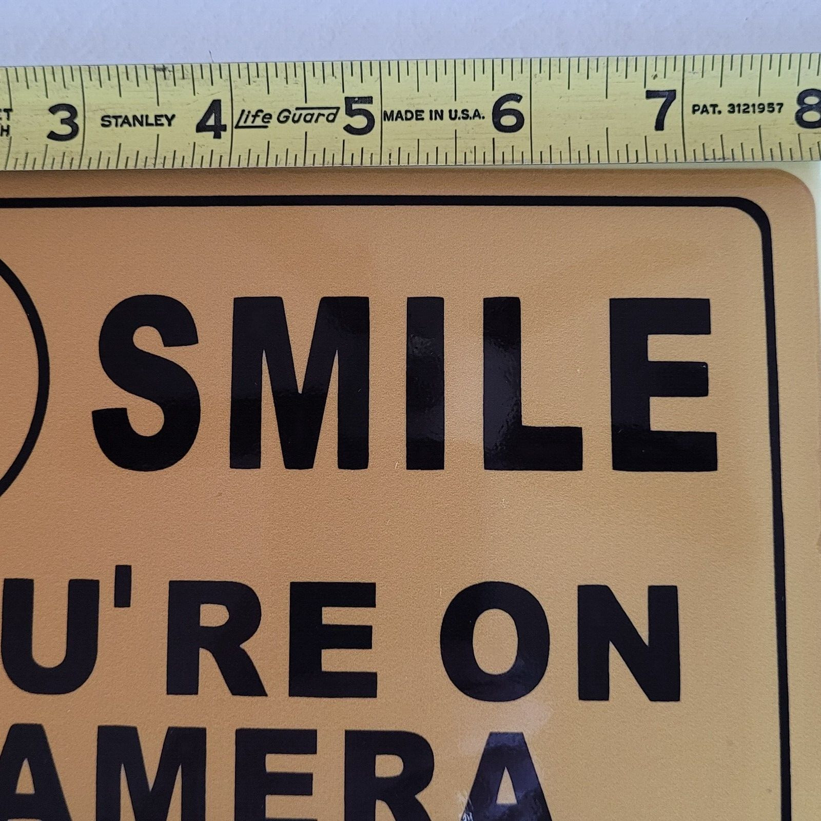 4 pack Smile You're On Camera Stickers 5×8 Security Warning Alarm Window Decal
