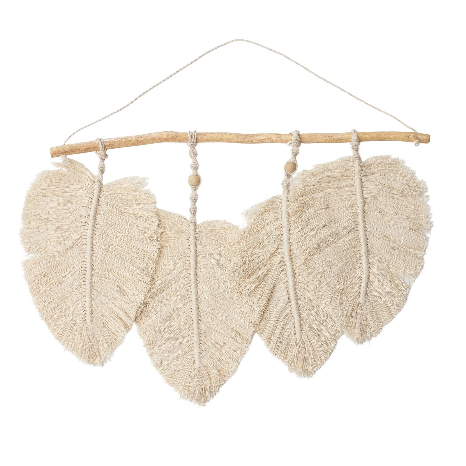 Willow Leaf Wall Décor – Bohemian-Style Nursery Wall Art, Handcrafted with Ma…