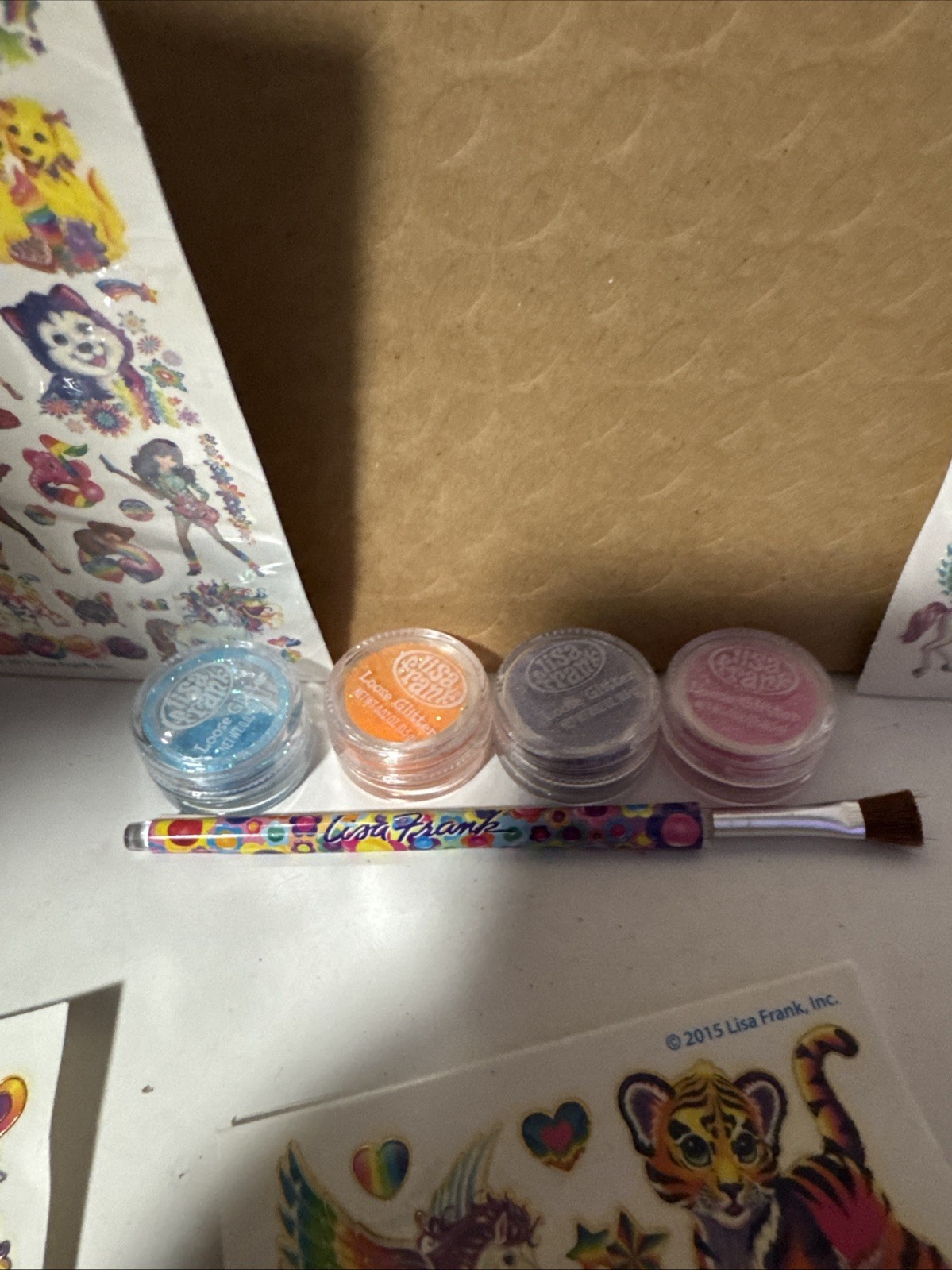 lisa frank temporary tattoos Sheets lot y2k glitter And Lisa Frank Glitter Pens