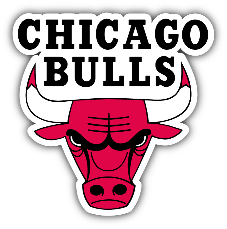 Chicago Bulls NBA Basketball Logo Car Bumper Sticker Decal – 3" or 5"