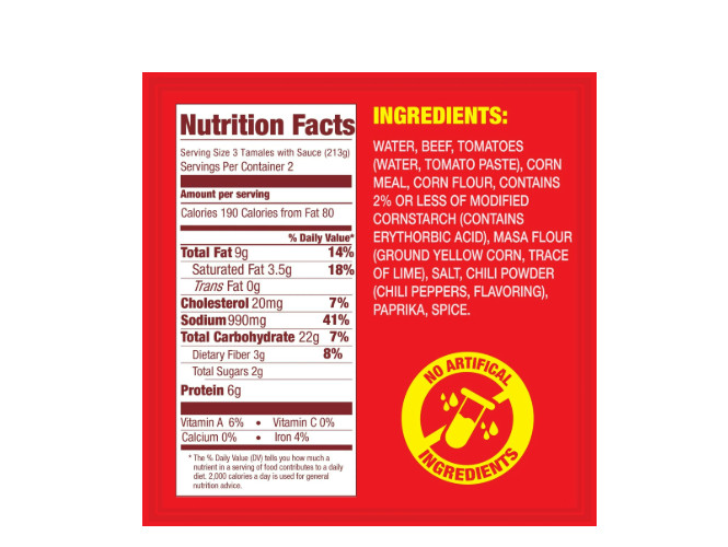 (4 pack) HORMEL Beef Tamales in Chili Sauce, Shelf-Stable, 15 oz Steel Cans