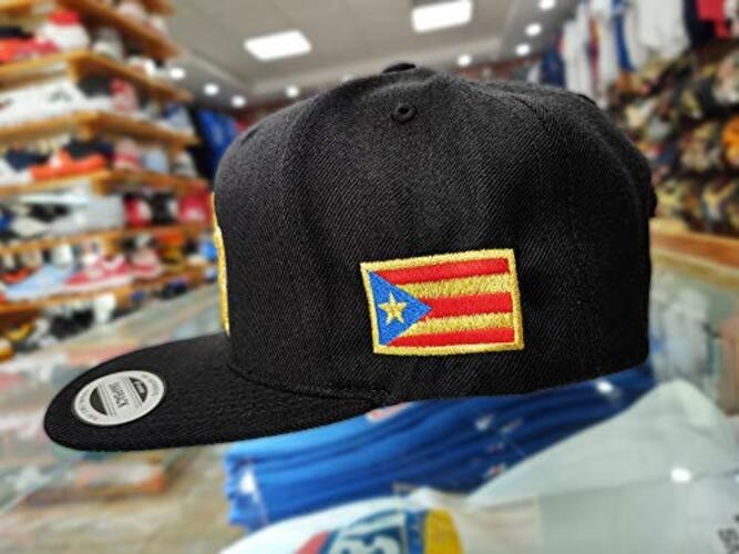 Puerto Rico Snap Back Caps with Embroidery One Size Snapback M. Gold/ M. Silver