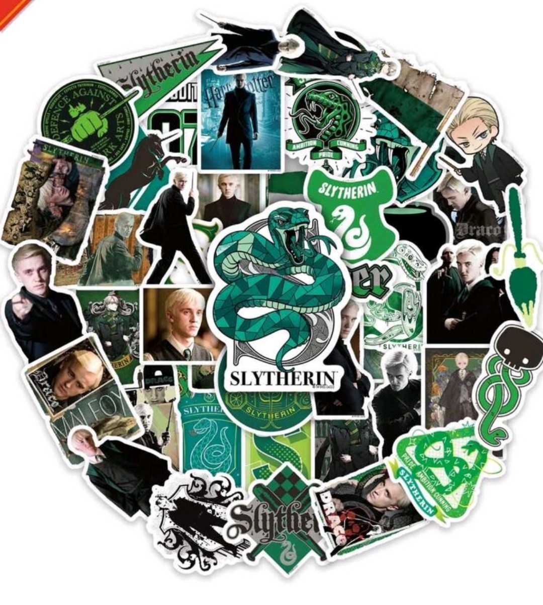 20 PCS Harry Potter Series Draco Malfoy Character Stickers BRAND NEW Set B