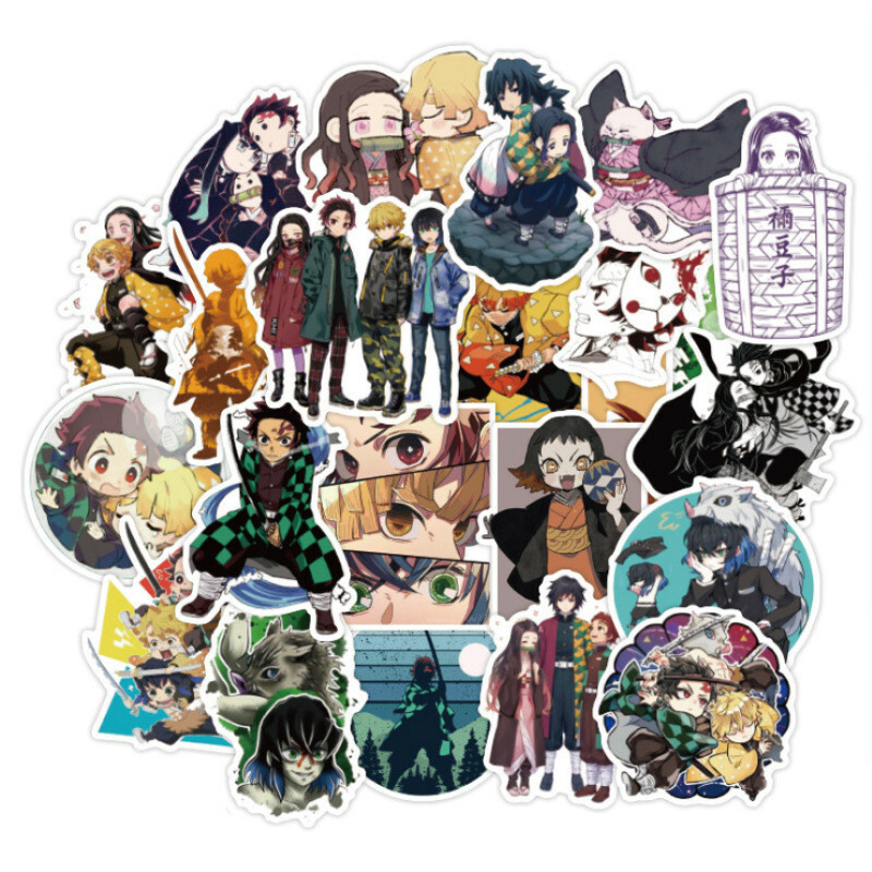 Demon Slayer Kimetsu No Yaiba Random 10 PCS Anime Stickers – No Duplicates