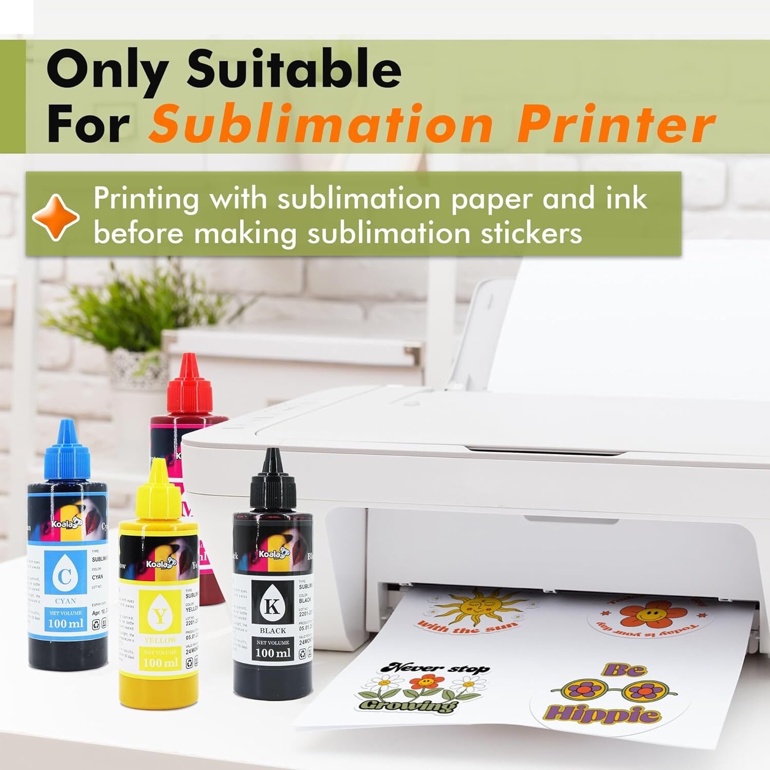 Koala Sublimation Sticker Paper 25 Sheets 8.5×11 Waterproof Matte Clear Outdoors