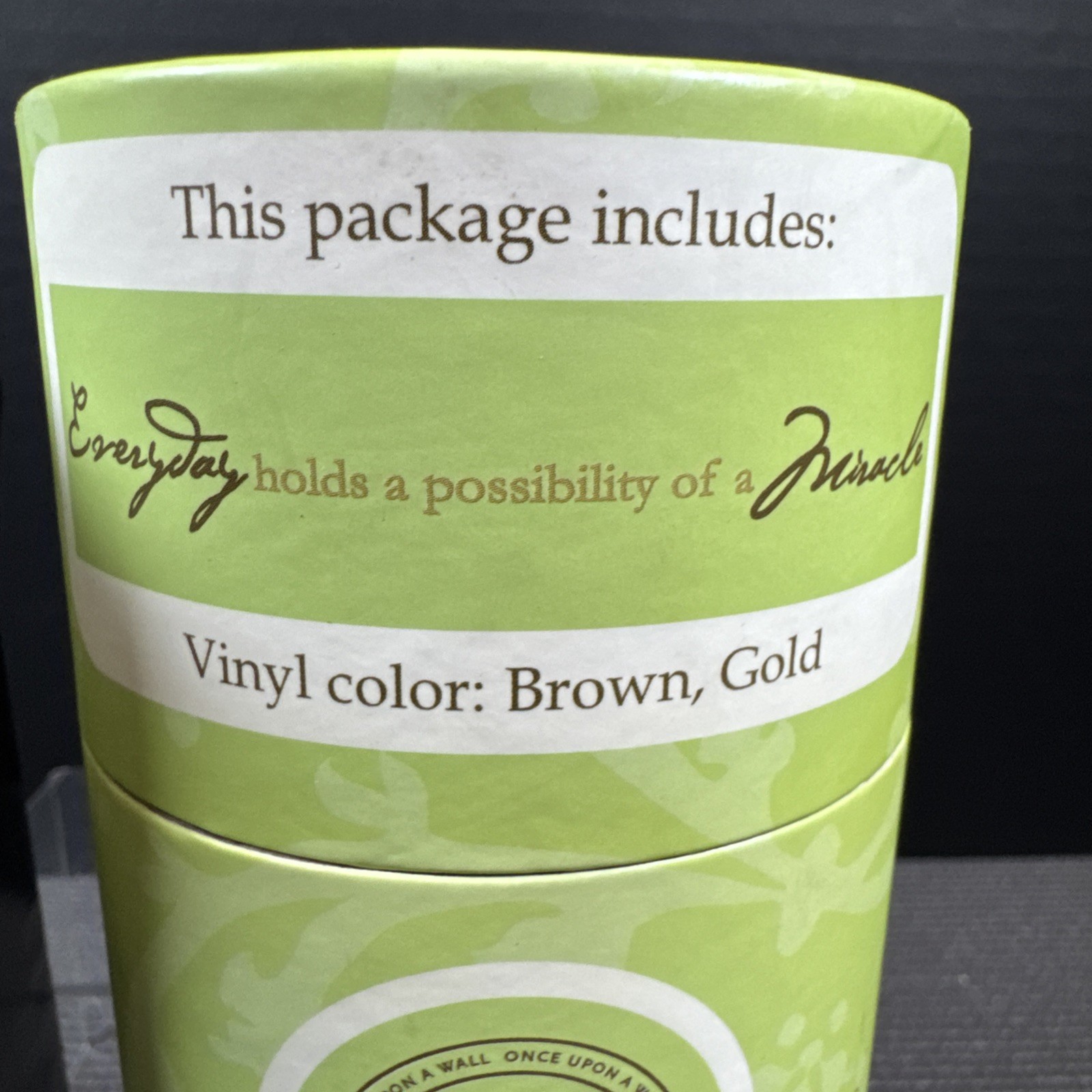 Wall Lettering Designer Vinyl “Everyday Holds A Possibility Of A Miracle” 2-Pk