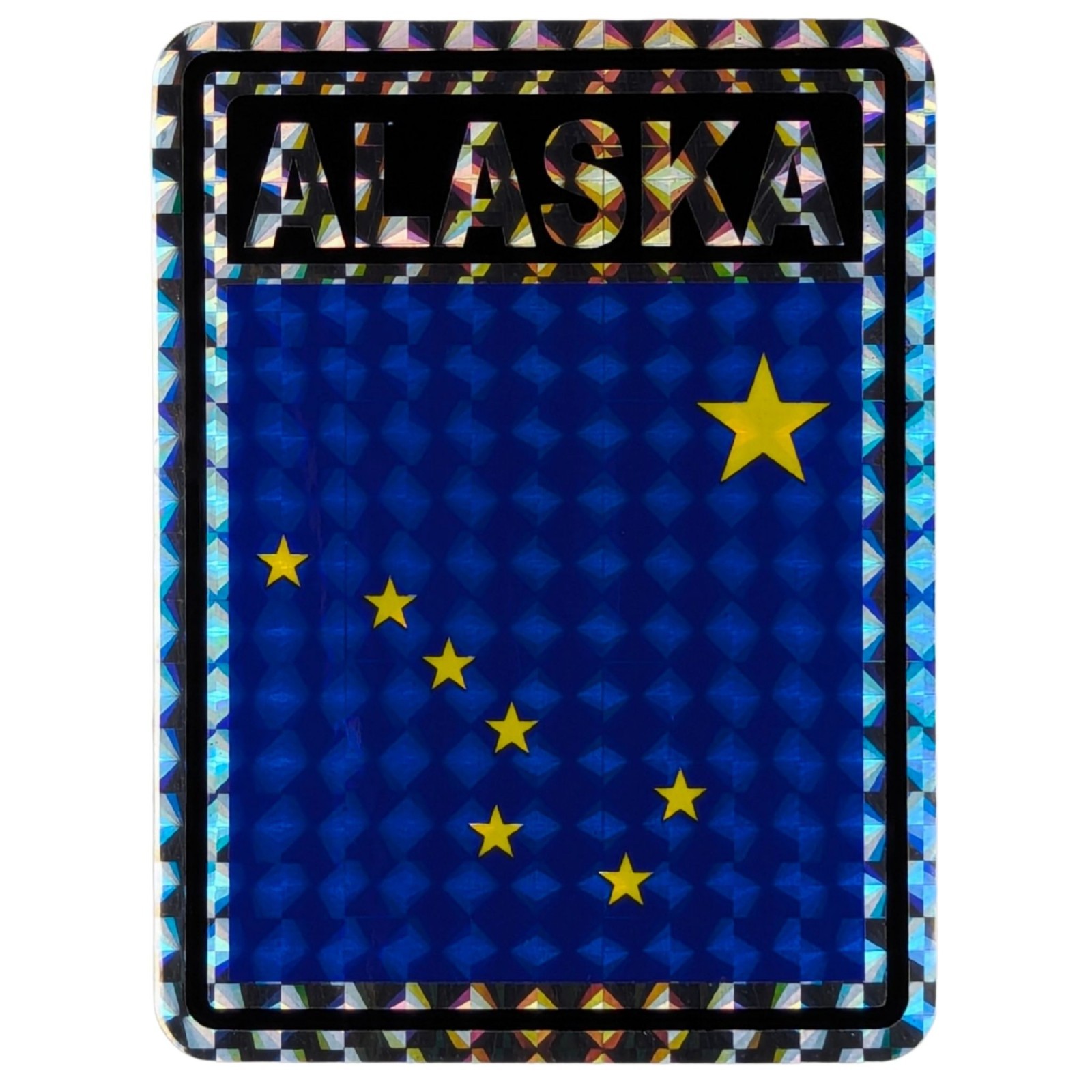 Alaska State Flag Reflective Decal Adhesive Printed Vinyl Sticker