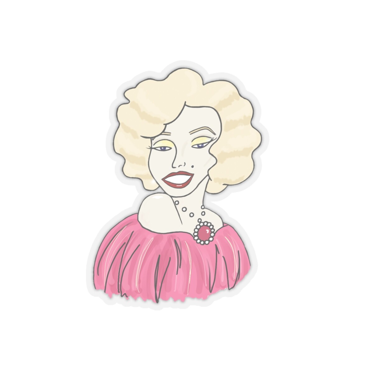 “So Marilyn” Marilyn Monroe Illustration Kiss-Cut Old Hollywood Vinyl Stickers