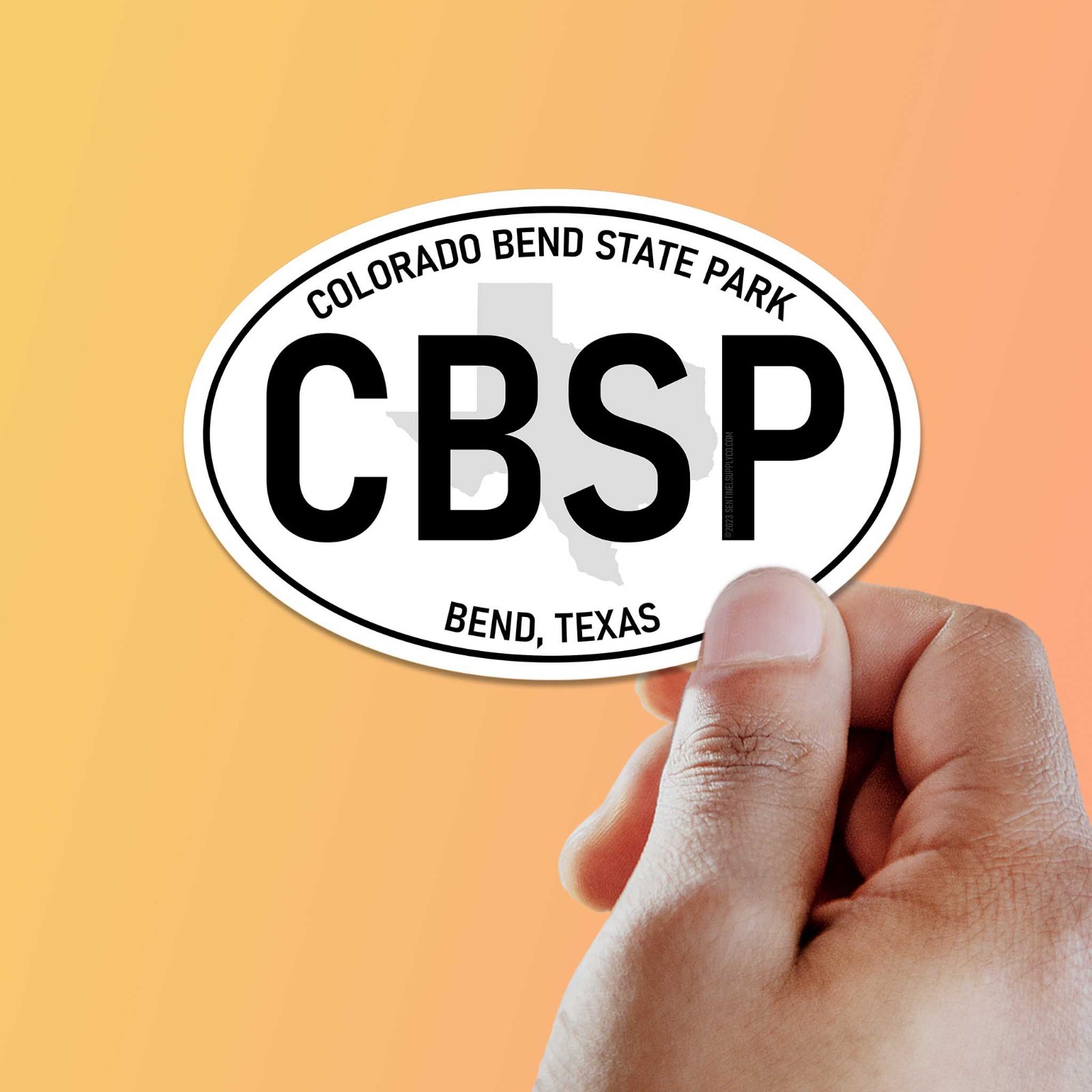 Colorado Bend State Park Texas White Oval Sticker