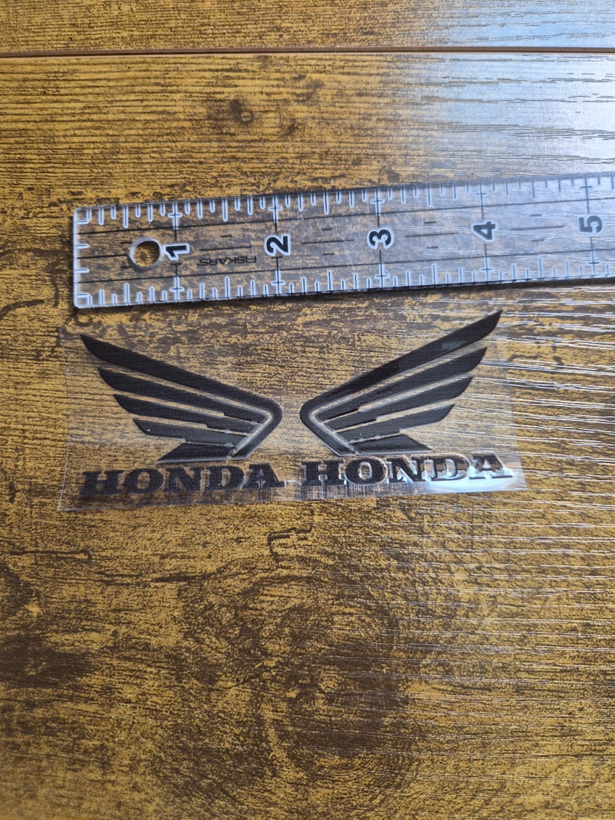 2pc. HONDA WINGS UV DTF Raised Decal Sticker Waterproof USA NOT VINYL
