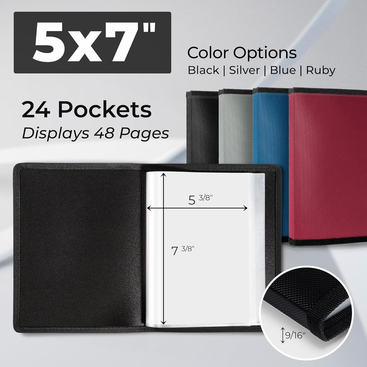 Dunwell Small Photo Album 5X7 (2-Pack, Black), Mounting Paper 5 X 7 Photo & Art